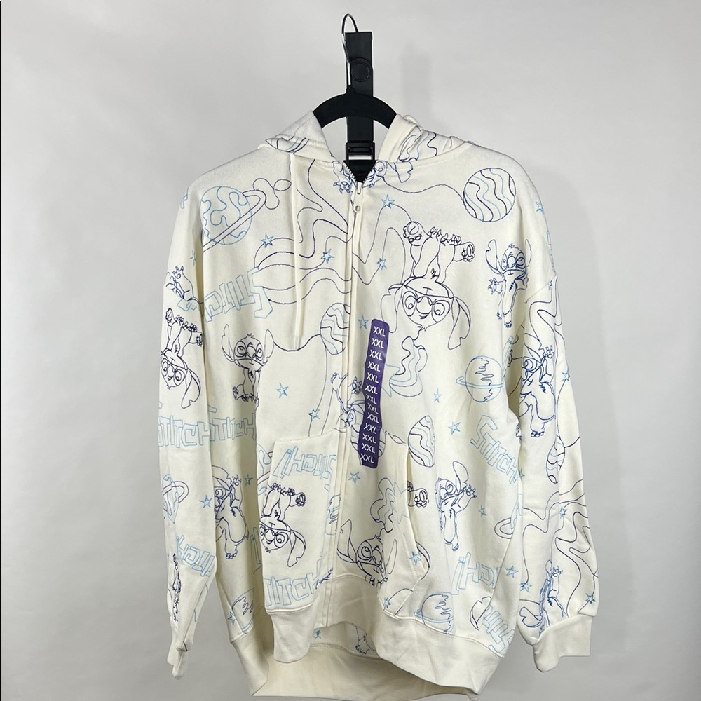 Disney Stitch Cream Embroidered Jacket NWT | Women’s XXL